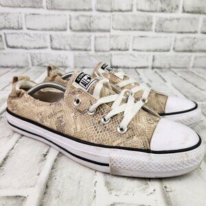 Converse CTAS Shoreline Low 'Snake Print' Women Size 10 Slip On Sneakers Casual
